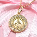 マリア ゴールドネックレス マリア マリア像 ダイヤモンド ペンダント マリア様 18金 ネックレス K18 18K 送料無料