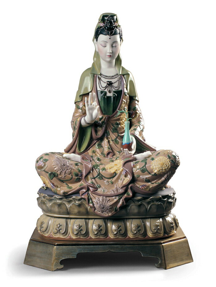 【本日のみP5倍】【6/1から一部値上】Kwan Yin =Limited Edition= 【限定品】リヤドロ LLADRO 観音像 観音菩薩 仏教 仏像 ポーセリン 磁器 人形 置物 インテリア 保証 プレゼント お祝い 新築 開業 玄関 オフィス リビング リアドロ 【正規品】01001977