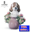 【P10倍以上+割引クーポン】お花が大好き LLADRO リヤドロ 仔犬 キャバリア フィギュリン 01006574 リアドロ 置物 オブジェ インテリア 子犬 花かご 人形 磁器 かわいい スペイン プレゼント お祝い 新築 開業 癒し リビング 寝室 事務所 オフィス 【正規品】