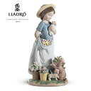 僕と遊ぼう LLADRO リヤドロ リアル フィギュリン リアドロ 犬 女の子 置物 オブジェ インテリア 人形 磁器 かわいい スペイン プレゼント 玄関 お祝い 新築 開業 癒し リビング 寝室 事務所 オフィス 【正規品】 01006907