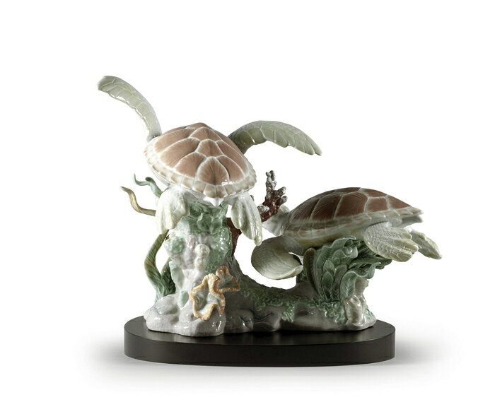 海ガメ ウミガメ LLADRO リヤドロ 海亀 置物 オブジェ インテリア 人形 磁器 かわいい おしゃれ スペイン プレゼント 玄関 お祝い 新築 開業 癒し リビング 寝室 事務所 オフィス 【正規品】 01006953 [2]