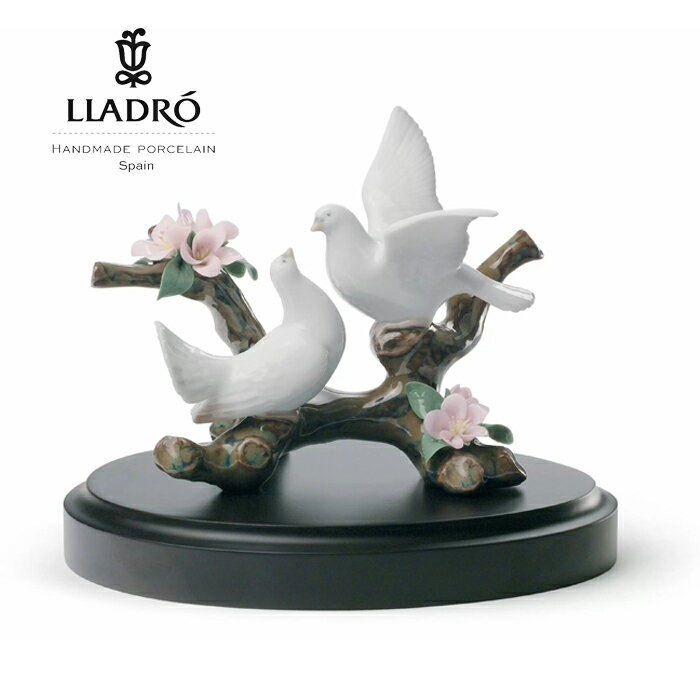 【6/1から一部値上】桜の唄 LLADRO リヤドロ リアル フィギュリン リアドロ 白 鳩 鳥 春 置物置物 オブジェ インテリア 人形 磁器 かわ..