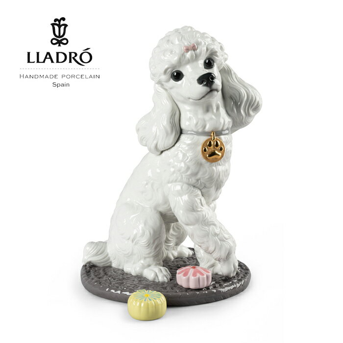 【6/1から一部値上】プードルのお茶会 LLADRO リヤドロ 犬 リアル フィギュリン 01009472 リアドロ 置物 オブジェ インテリア 犬 キャンディー 人形 磁器 かわいい スペイン プレゼント 玄関 …