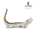 クロコダイル White-Copper LLADRO リヤドロ リアル フィギュリン リアドロ 置物 ワニ 白 金 オブジェ インテリア 人形 磁器 かわいい スペイン プレゼント 玄関 お祝い 新築 開業 癒し リビング 寝室 事務所 オフィス 【正規品】 01009542