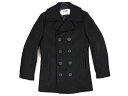 Classic 32 Oz. Melton Wool Naval Pea Coat 740: Black Classic 32 Oz. Melton Wool Naval Pea Coat 740: Black