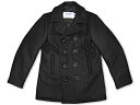 Classic Melton Pea Coat in Boys Sizes 740B: Black