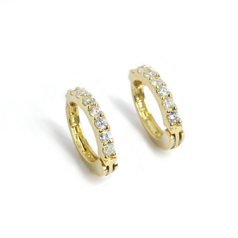 K18 0.2ct ダイヤモンドピアリング ハーフエタニティ 18金 4月誕生石