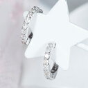 ホワイトゴールド K14WG 0.2ct ダイヤモンドピアリング ハーフエタニティ 14金 ホワイトゴールド ギフト　結婚式