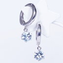 PT 0.8ct アクアマリン ピアリング ラウンドカット 計0.8カラット 3月誕生石 ギフト 結婚式