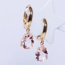 K18 1.6ct モルガナイト スイングピアリング ペアシェイプ クリスマス ギフト 結婚式