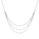 PT 3連ネックレス プラチナ 40cm 41.5cm 43cm