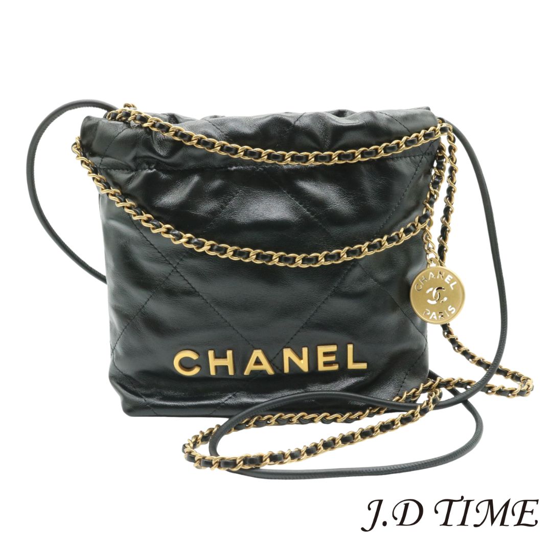 CHANEL Vl  CHANEL 22 ~j`F[ 2wayobNVCj[ J[tXLubN S[h fB[X USED 