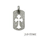 K18WG クロス ダイヤモンド プレート トップ D1.00ct ユニセックス【新品】