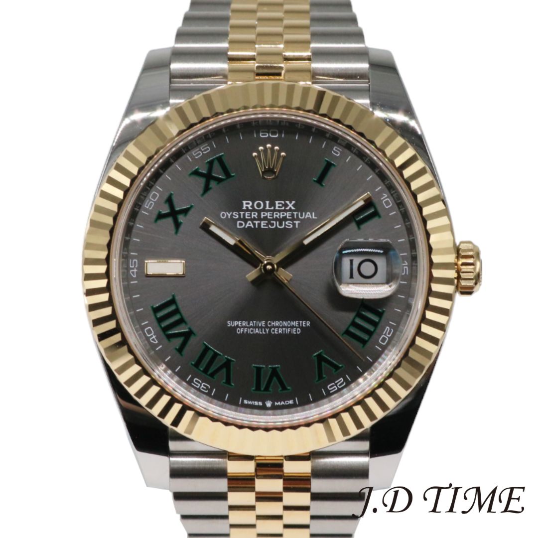 ROLEX【ロレックス】デイトジャスト41じ　126333スレート(グレー)文字盤SS(ステンレス)×YG(イエローゴールド)メンズ【新品】