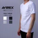 AVIREX デイリーウェア アヴィレックス DAILY WEAR Tシャツ アヴィレックス Tシャツ Vネック 無地 デイリー インナー 下着 メンズ 6143501（7834934008）