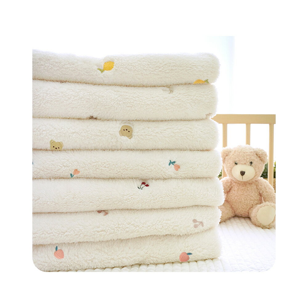 マイクロファイバー ブランケット 刺繍 5種 ポリエステル100％ S(75*90cm) M(90*140cm) 赤ちゃん ベビー 肌掛け おくるみ タオルケット お昼寝 ハンドメイド ピンコート