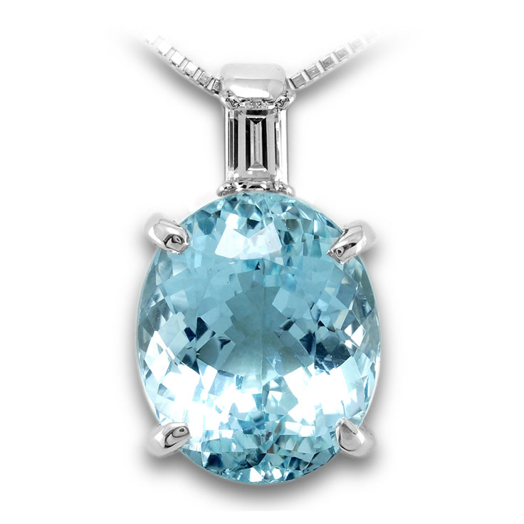 【Pt900ペンダント チャーム 加工】 Lサイズ バケットダイヤモンド 0.10ct SET