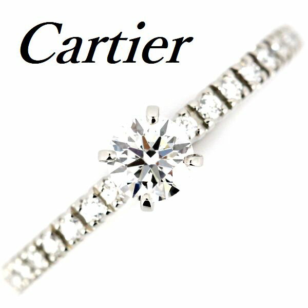 エタンセル ドゥ カルティエ ダイヤモンド 0.21ct E-VVS2-3EX リング Pt950【中古】