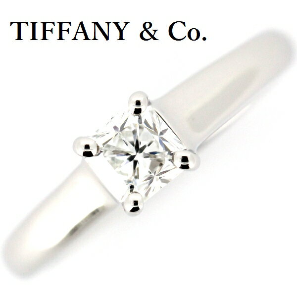 ティファニー ルシダ 0.47ct F-VS2-EX ダイヤモンド リング Pt950【中古】