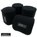 【送料無料】ANKY フリース・バンデージ 4本セット AFB2(ブラック) 3.5m | 馬 肢巻 肢巻き プロテクター しまき 足用 レッグ 前肢 後肢 前...