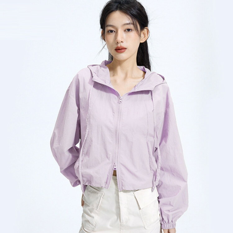 パーカー ショート丈 UVカット 春 レディース ダブルファスナー UVカット ブルゾン ラッシュガード 軽量 薄手 夏 ライトアウター マウンテンパーカー かわいい 紫外線対策 通勤 通学
