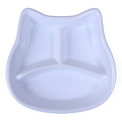 ランチプレートねこ猫ネコ陶器子供キッズベビー離乳食子供食器お子様ランチ仕切り皿アニマル動物お食い初めおしゃれかわいい絵付け用白白磁ポーセラーツポーセリンアート食洗機対応あす楽可ラッピング不可【HLS_DU】