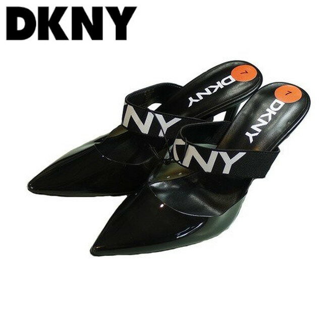 SALE 送料無料 DKNY ディーケーエヌワイ アメリカ 輸入 ミュール ピンヒール 黒 サンダル 夏