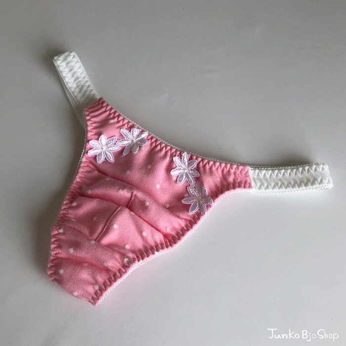 男性用レースショーツ パイルドット スキャンティー ピンク 日本製 メンズショーツ セクシー かわいい ドット柄 水玉 下着 インナー 【別売ブラとのセットアップ可能】【ご注文後に自社工場で丁寧に縫製】【ネコポス便可】
