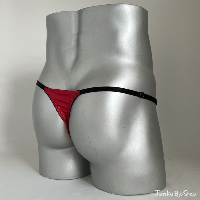 男性用 Tバック 両Zスキャンティー レッド ブラック セクシー 日本製 男性用レースショーツ エンボス加工 合皮風 サテン レース 【M L XLサイズ】男性用パンティ 男性用女性下着 【ご注文後に自社工場で丁寧に縫製】【ネコポス便可】