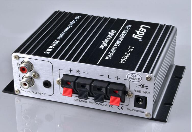 D1デジタルアンプ/LepaiLP-2020Aブラック12V5Aアダプター付き