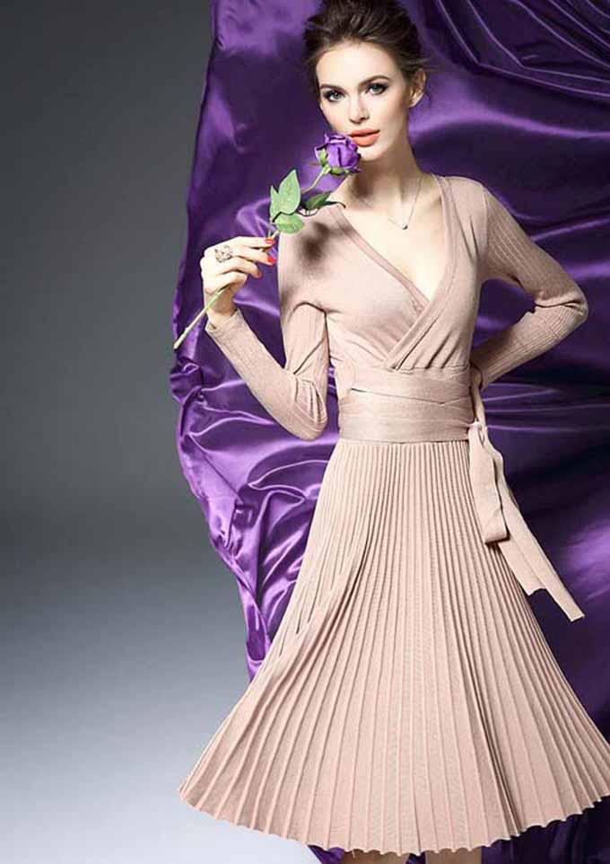 パーティードレス ワンピース ニットワンピース【全品12％OFFクーポン2点以上で】ニットワンピース カシュクールワンピース フォーマル 結婚式 ドレス結婚式 パーティー パーティ ドレス 結婚式 二次会 お呼ばれ ワンピース ミモレ丈 大きいサイズ 体型カバー 送料無料 ご挨