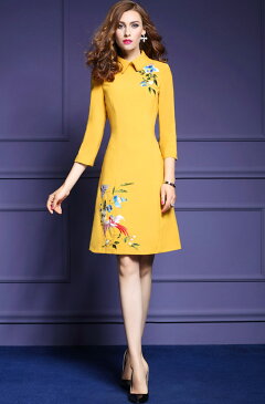 【全品13%OFFクーポン2点以上で】ワンピース ドレス パーティー ニットワンピース 刺繍ブラウス 刺繍ワンピース 刺繍チュニック 演奏会 結婚式 フォーマル 二次会 お呼ばれ レディース 大きいサイズ 体型カバー 送料無料 ご挨拶 謝恩会 入学式スーツ 卒業式【RCP】【楽ギフ_