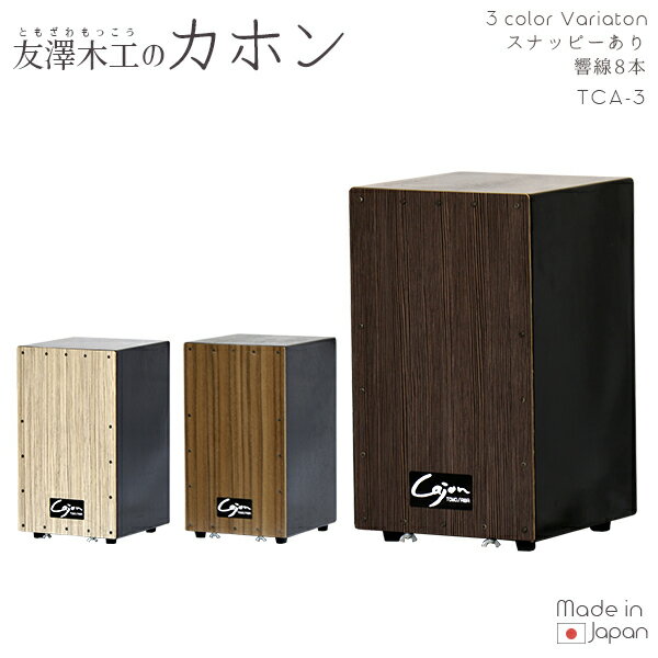 カホン スナッピー付 響線8本 ブラウン ダークブラウン 打楽器 Cajon Brown DarkBrown 茶 BR DBR 初心者 黒 ミルキー 茶色 白【宅配便】