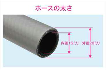 ガオナホース10m(散水内径15ミリ耐候性防藻シルバー)GA-QD010