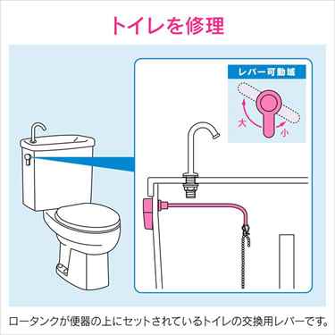 ガオナトイレ用レバーハンドル密結ロータンク用(大小切替付交換用アイボリー)GA-NG014