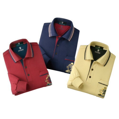 裏起毛刺繍入り ポロシャツ 3色組