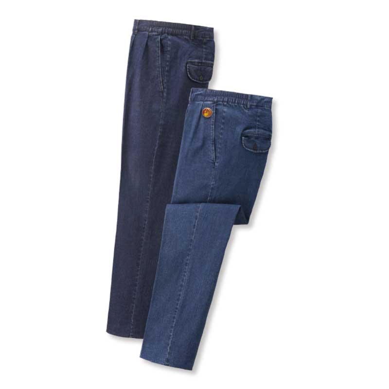 Rakuten - NEW らくらくスラッとデニムパンツ2色組