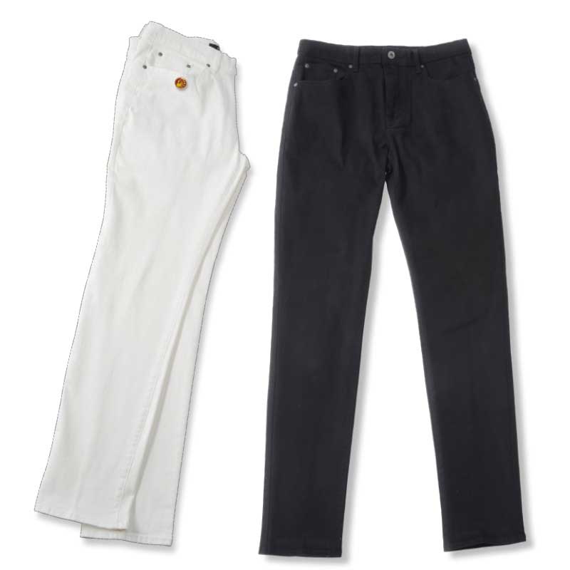 樂天商城 - NEW ハイパーストレッチ モノトーン デニムパンツ2色組
