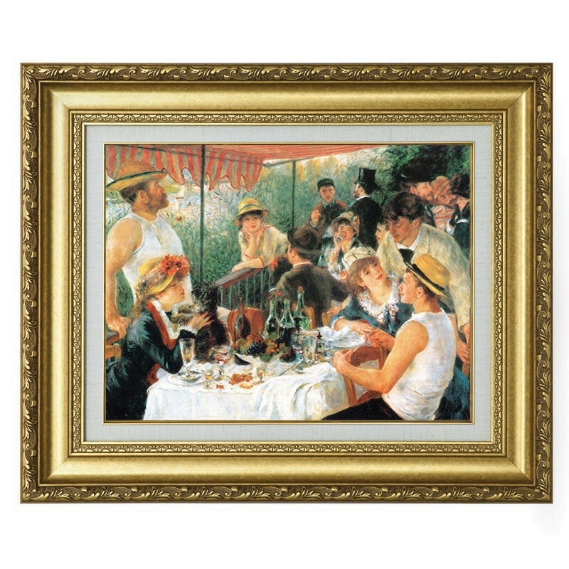樂天商城 - 立体複製名画 ルノワール 「舟遊びの昼食」 美術品 レプリカ 壁掛け インテリア
