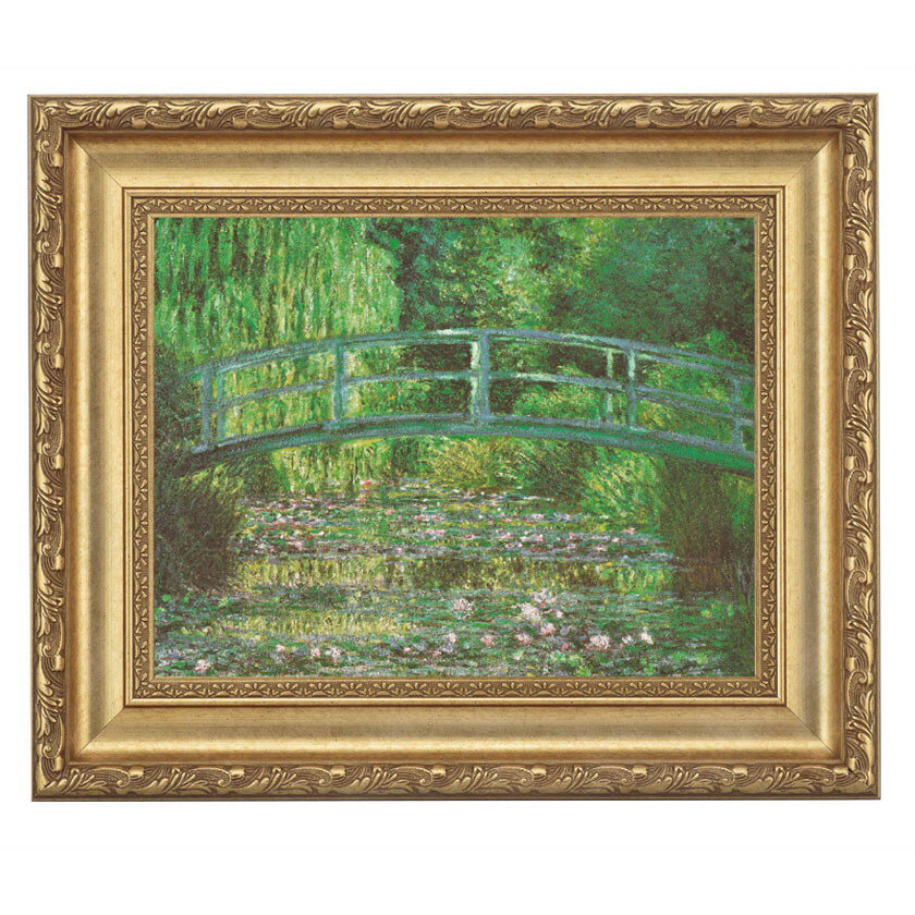 Rakuten - モネ「睡蓮 ジヴェールニーの日本橋」 4号サイズ 立体複製名画 美術品 レプリカ
