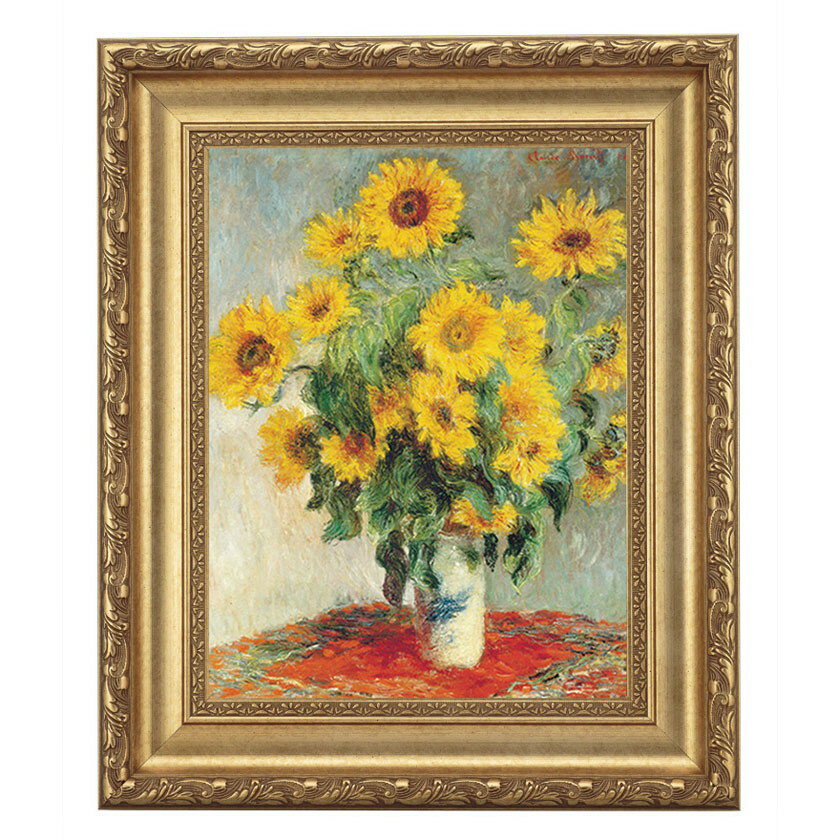 モネ「ひまわり」 4号サイズ 立体複製名画 美術品 レプリカ