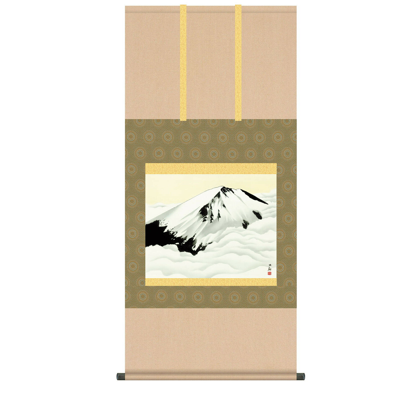 横山大観 作品 「富士聳ゆ（ふじそびゆ）」 高級掛軸 インテリア