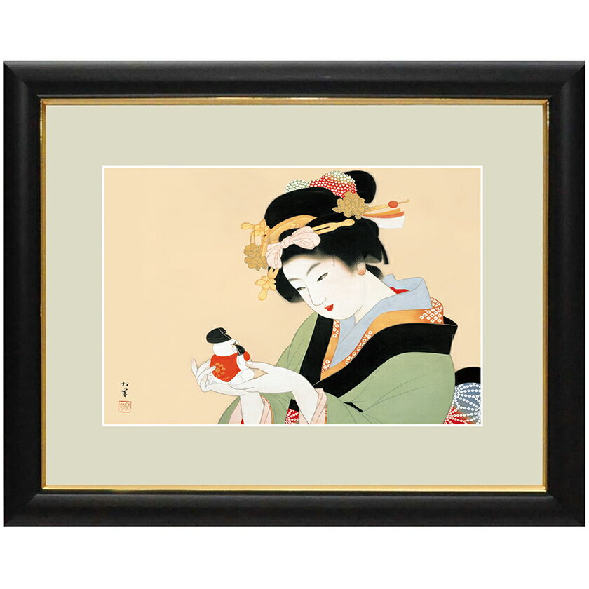 Rakuten - 上村松園 作品 「御所人形」 額装 壁掛け インテリア