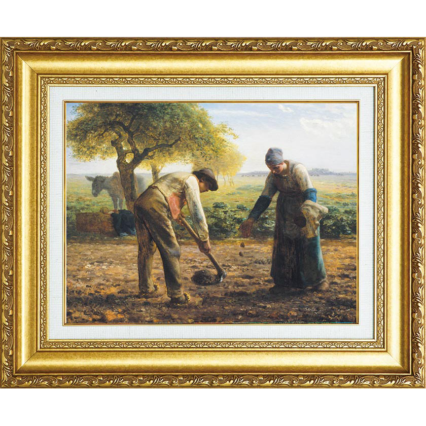 樂天商城 - ミレー 複製名画 「馬鈴薯植え」 美術品 絵画