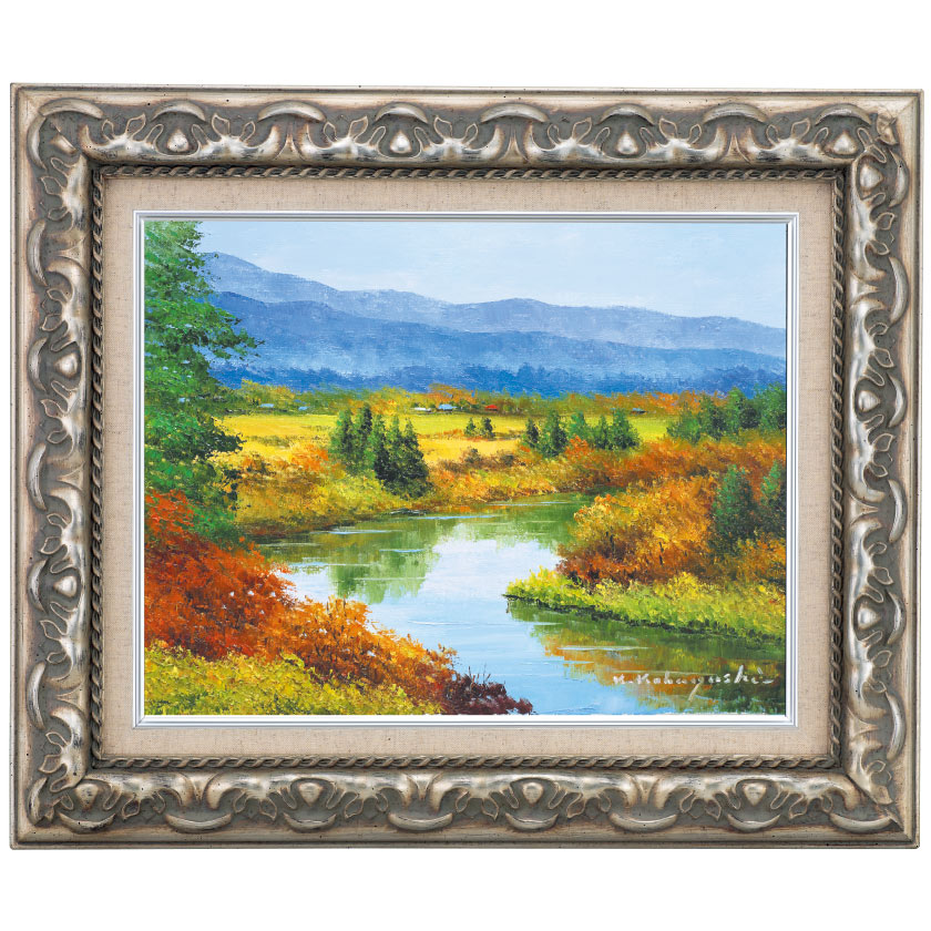 Rakuten - 肉筆油彩画 最上川 小林 幸三 F10号 美術品 絵画