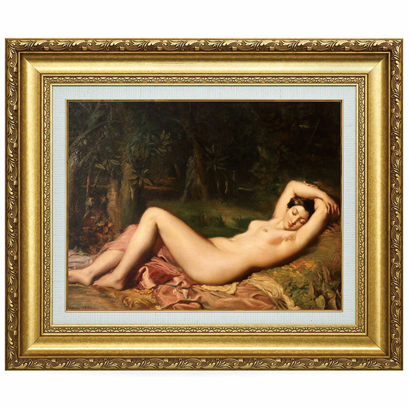 シャセリオー 泉のほとりで眠るニンフ 立体複製名画