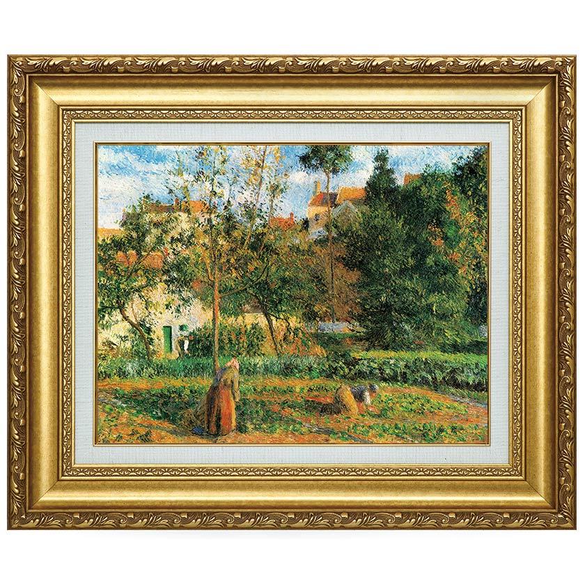 ピサロ（1830年〜1903年）「エルミタージュの菜園」 立体複製名画 美術品 インテリア