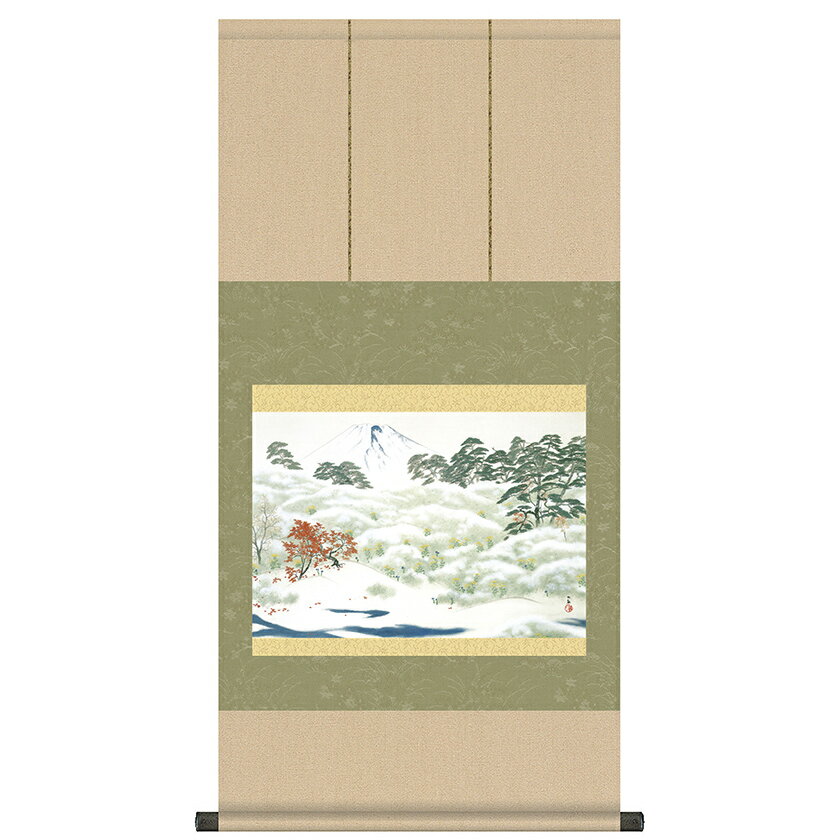 横山大観 霊峰四趣・秋 高精細複製画 掛軸