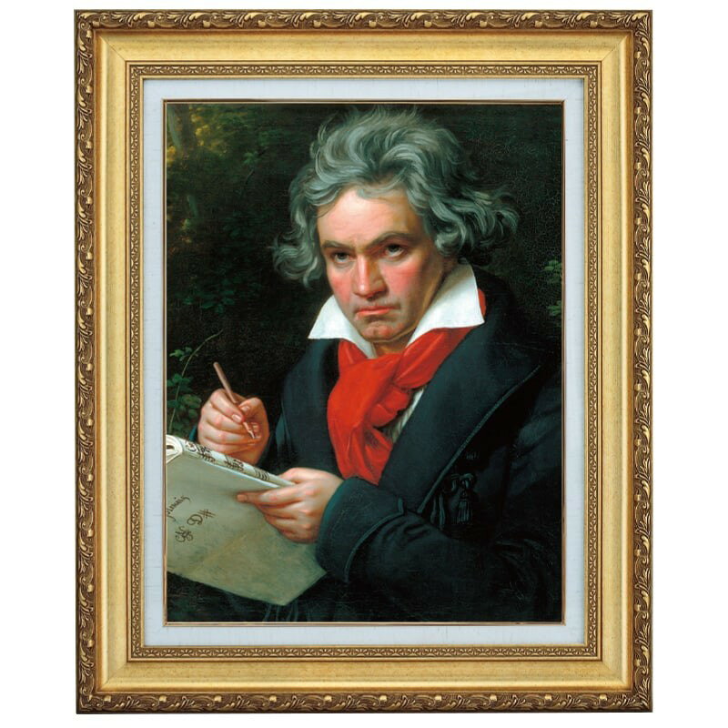 あの名画を最新技術でより大きく美しく再現 巨匠の筆致や立体感をリアルに体感できる［6号］●絵寸法：（約）長辺40×短辺30.5cm●額寸法：（約）長辺58×短辺48.5×4cm●重量：（約）2.1kg●額材質：樹脂、アクリルカバー入●手法：ジクレー＋油彩画風直筆仕上げ●掛け紐付アートの友社 立体複製名画 シュティーラー「ベートーヴェン」6号 112161あの名画を最新技術でより大きく美しく再現 巨匠の筆致や立体感をリアルに体感できる［6号］●絵寸法：（約）長辺40×短辺30.5cm●額寸法：（約）長辺58×短辺48.5×4cm●重量：（約）2.1kg●額材質：樹脂、アクリルカバー入●手法：ジクレー＋油彩画風直筆仕上げ●掛け紐付