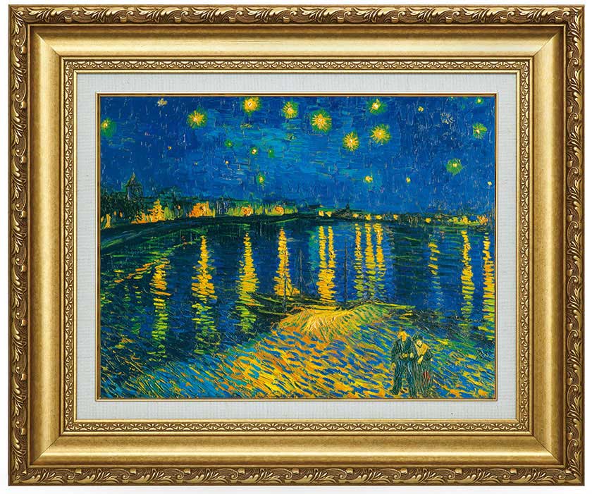 ゴッホ「ローヌ川の星月夜」（10号） 立体複製名画 美術品 インテリア